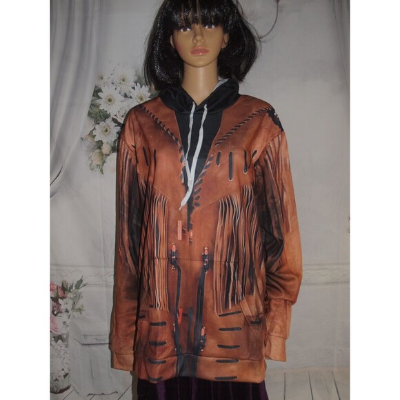 Western Cowgirl Cowboy Style Unisex 3D Hoodie All Over Print Size XXL NEW - Picture 2 of 10